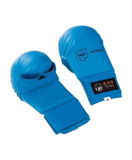 Накладки для карате без защиты большого пальца синие Tokaido WKF