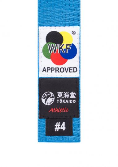 Пояс синий соревновательный Ката, TOKAIDO, одобрен WKF