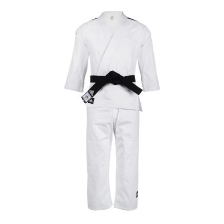 Кимоно для дзюдо ADIDAS Club J350 белое с черными полосками