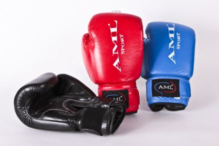 Перчатки для бокса AML Sport красные