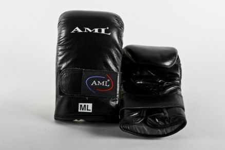 Перчатки для бокса AML PRO снарядные чёрные
