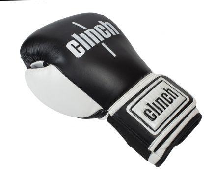 Перчатки для бокса CLINCH Punch чёрные/белые