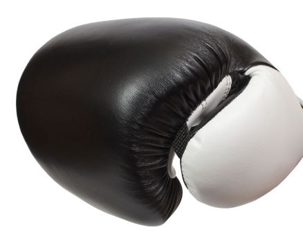 Перчатки для бокса CLINCH Punch чёрные/белые