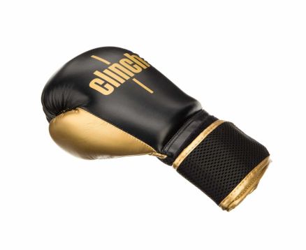 Перчатки для бокса CLINCH AERO чёрно-золотые