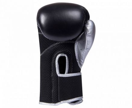 Перчатки для бокса CLINCH AERO чёрные/серебро