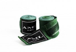 Бинты боксёрские AML эластичные зелёные