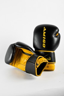 Перчатки для бокса AMIGO TRAINING чёрные