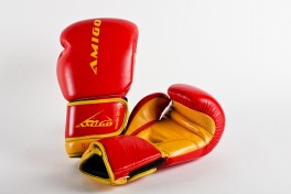 Перчатки для бокса AMIGO TRAINING красные