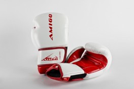 Перчатки для бокса AMIGO TRAINING белые