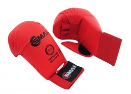 Перчатки для каратэ SMAI WKF с пальцем красные