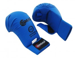 Перчатки для каратэ SMAI WKF с пальцем синие