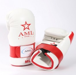 Перчатки для тхэквондо AML Pro семи-контакт белые