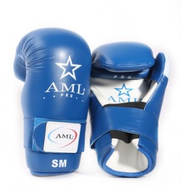 Перчатки для тхэквондо AML Pro семи-контакт синие
