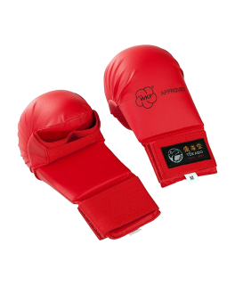 Накладки для карате без защиты большого пальца красные Tokaido WKF
